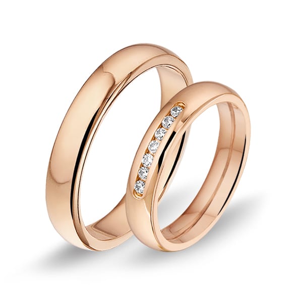Machtig Miniatuur ziel 1411 – Alliance Rosé gouden trouwringen - Alliance Ringen